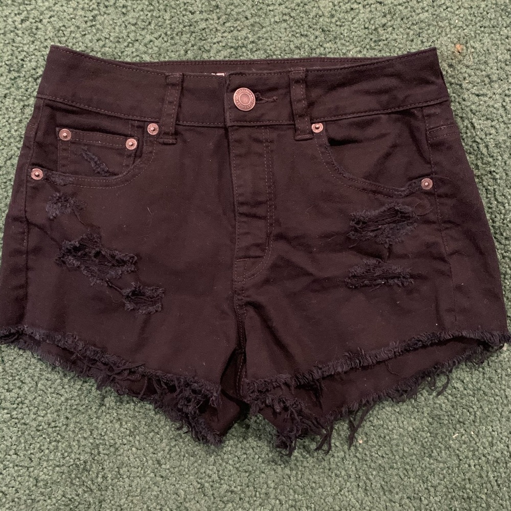 AE Black Denim shorts